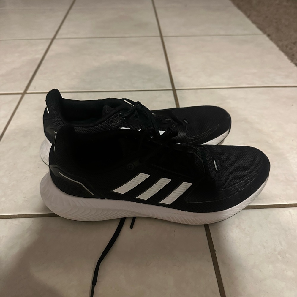 Adidas Black and White Athletic Sneakers